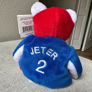 Vintage Derek Jeter NY Yankees beanie baby bear plush Tag On